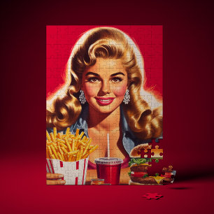 Retro-Fast-Food-Pin-up Puzzle