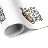 Retro-Faulheits-Zitat-Shirt Lustiges Langsames Leb Geschenkpapier (Rolleneckpunkt)