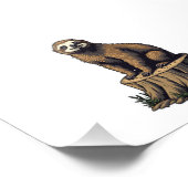 Retro-Faultiergravur-Wildlife-Shirt (3) Fotodruck (Ecke)