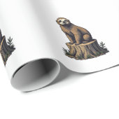 Retro-Faultiergravur-Wildlife-Shirt (3) Geschenkpapier (Rolleneckpunkt)