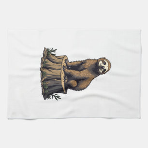 Retro-Faultiergravur-Wildlife-Shirt (3) Geschirrtuch