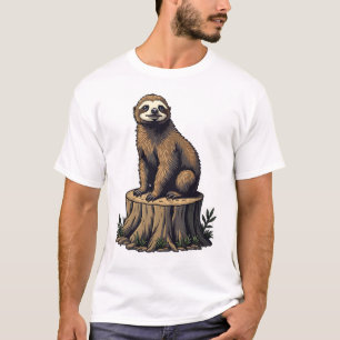 Retro-Faultiergravur-Wildlife-Shirt (3) T-Shirt