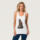 Retro-Faultiergravur-Wildlife-Shirt (3) Tank Top (Vorderseite Vollansicht)