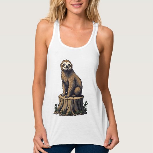 Retro-Faultiergravur-Wildlife-Shirt (3) Tank Top (Vorderseite)