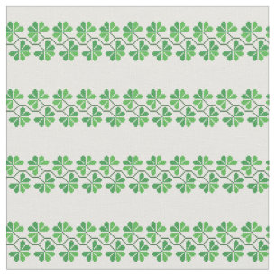 Retro-Faux-Cross-Stitch-Shamrock-Streifen gedruckt Stoff
