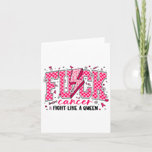 Retro Fck Cancer Kämpfe wie ein Queen Breast Cance Karte