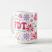 Retro FDT Foxtrot Delta Tango Kaffeetasse (Vorderseite Links)