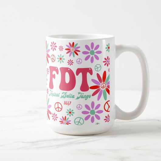 Retro FDT Foxtrot Delta Tango Kaffeetasse (Rechts)