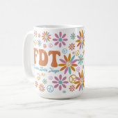 Retro FDT Foxtrot Delta Tango Kaffeetasse (Vorderseite Links)