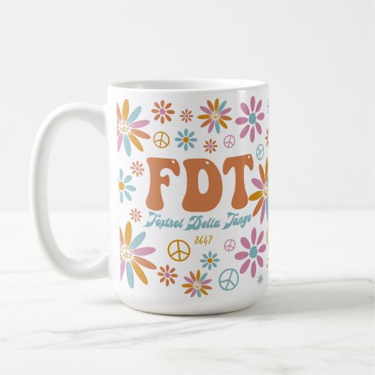 Retro FDT Foxtrot Delta Tango Kaffeetasse (Links)