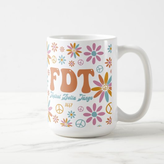 Retro FDT Foxtrot Delta Tango Kaffeetasse (Rechts)