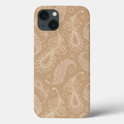 Retro-feater-blass-Muster Case-Mate iPhone Hülle (Rückseite)