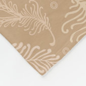 Retro-feater-blass-Muster Fleecedecke (Ecke)