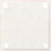 Retro-feater-blass-Muster Glasuntersetzer (Rückseite)