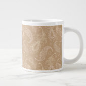 Retro-feater-blass-Muster Jumbo-Tasse (Rechts)