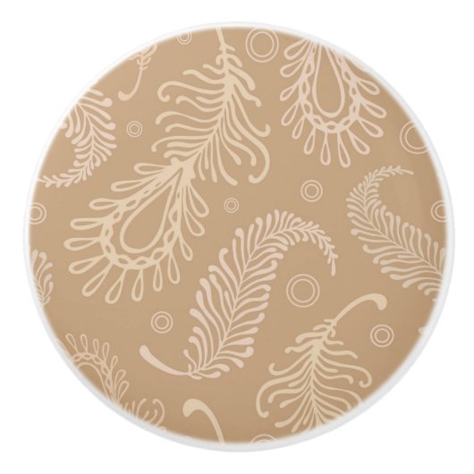 Retro-feater-blass-Muster Keramikknauf (Vorderseite)