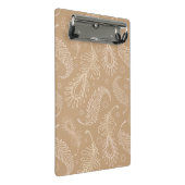 Retro-feater-blass-Muster Mini Klemmbrett (Schrägansicht)