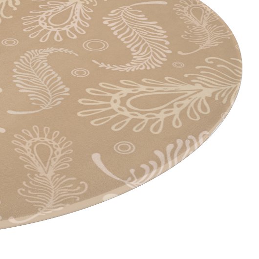 Retro-feater-blass-Muster Schneidebrett (Ecke)