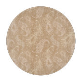 Retro-feater-blass-Muster Schneidebrett (Vorderseite)