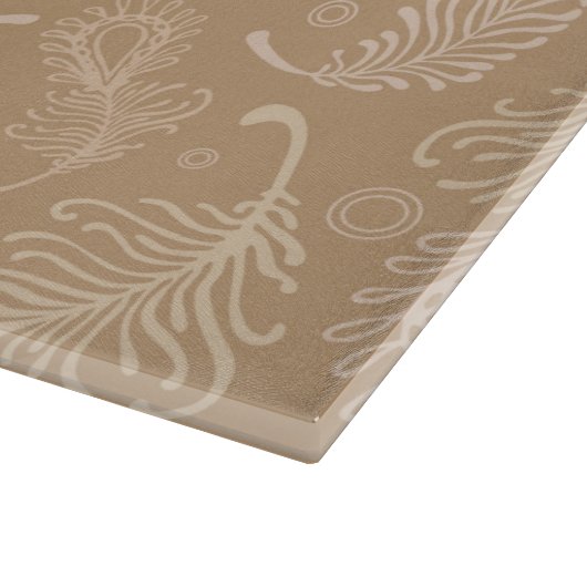 Retro-feater-blass-Muster Schneidebrett (Ecke)