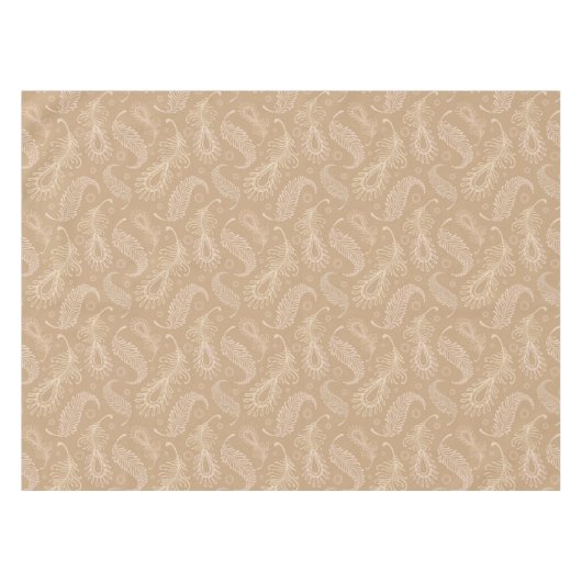 Retro-feater-blass-Muster Tischdecke (Vorderseite (Horizontal))