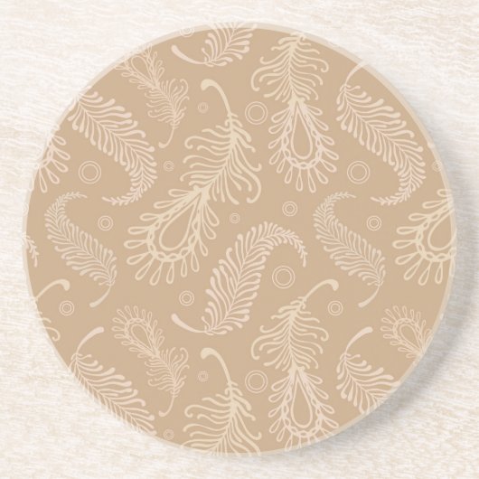 Retro-feater-blass-Muster Untersetzer (Vorne)