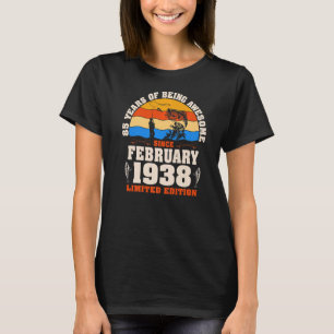 Retro Februar 1938 85 Jahre alter Fischfang 85. Ge T-Shirt
