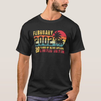 Retro Februar 2002 20 Jahre alt 20. T-Shirt