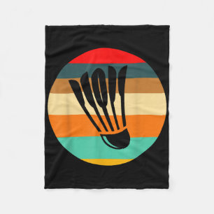 Retro Federball Badminton Fleecedecke