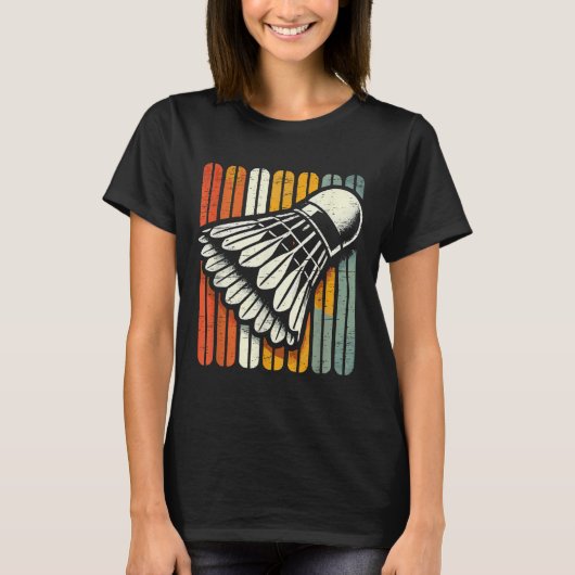 Retro Federballspieler T-Shirt (Vorderseite)