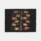 Retro Feel Your Feelings Gingerbread Christmas Men Fleecedecke (Vorderseite (Horizontal))