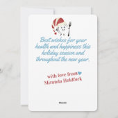 Retro-Feiertag Backen Weihnachtsgeschirr personali Feiertagskarte (Rückseite)