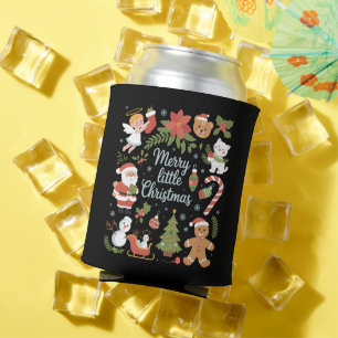 Retro-Feiertag Vintage Frohe kleine Weihnachten Dosenkühler