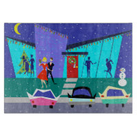 Retro Feiertags-Cartoon-Party-Ausschnitt-Brett