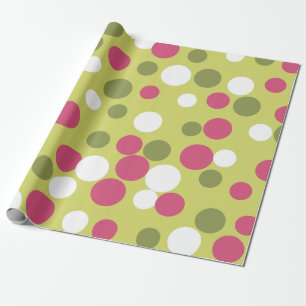Retro-Feiertags-Pink-Limetten-Weihnachtsverpackung Geschenkpapier