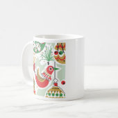 Retro Feiertags-Vogel-Kaffeetasse Kaffeetasse (Vorderseite Links)