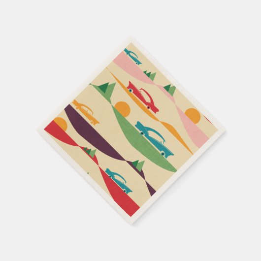 Retro-Feiertagsbeige Serviette (Ecke)