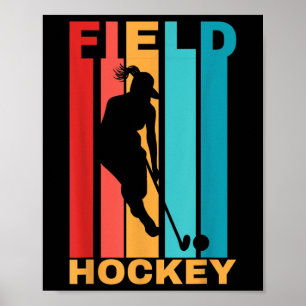 Retro-Feldhockey Frauen  Poster