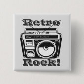 Retro Felsen! Button (Vorderseite)