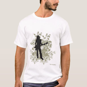 Retro Felsen-Mädchen-T - Shirt