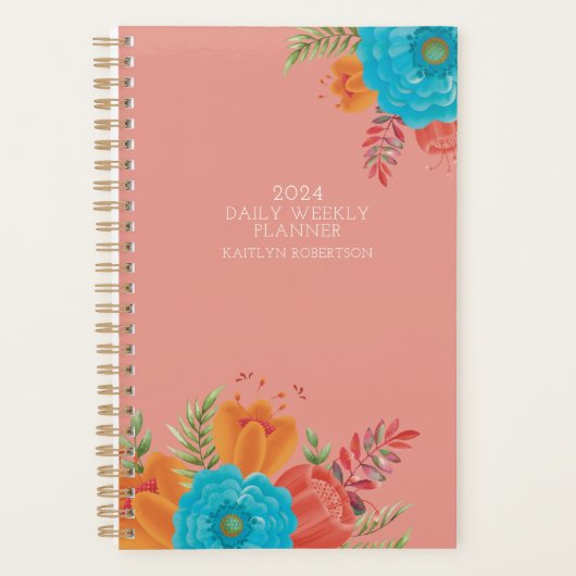 Retro Feminine Kalender Planer jedes Jahr nicht ak (Vorderseite)