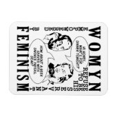 Retro Feminist Spaß Magnete (Horizontal)