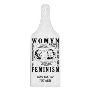 Retro Feminist Spaß, maßgeschneidert Schneidebrett
