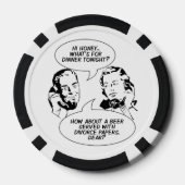 Retro Feminist Spaß Poker Chips (Rückseite)