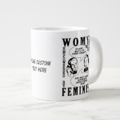 Retro Feminist Spaß Tasse (Vorderseite Rechts)