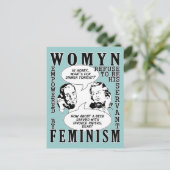 Retro-feministische Humor-Postkarten Postkarte (Stehend Vorderseite)