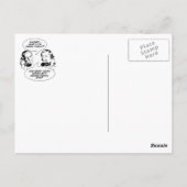 Retro-feministische Humor-Postkarten Postkarte (Rückseite)