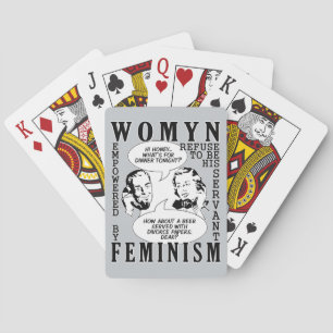 Retro-feministische Humor Spielkarten