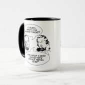 Retro feministische Spaß-Tassen Tasse (Vorderseite Links)