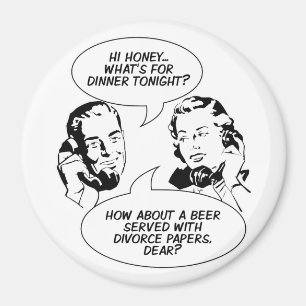 Retro-feministischer Humor-Magnete Magnet
